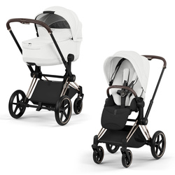 Cybex Priam 5.0 Champagne Gold Off White wózek 2w1 głęboko-spacerowy