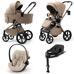 Future Calvio Almond Cream wózek 4w1 z Cybex Cloud G3 i Base G3
