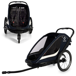 Hamax Breeze Navy/Cream Podwójna przyczepka rowerowa 