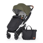 Petite&Mars Royal 3 Mature Olive stelaż Silver wózek spacerowy