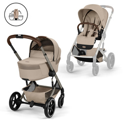 Cybex Balios S Lux 2026 ze składaną gondolą Almond Beige wózek 2w1 głęboko-spacerowy 
