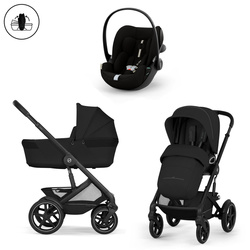 Cybex Talos S Lux 2026 Moon Black ze składaną gondolą zestaw 3w1 z fotelikiem Cloud G3 i-Size Plus
