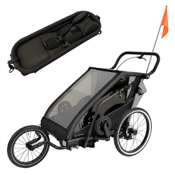 Muuvo Trail Grey Przyczepka 3w1 z wkładką dla noworodka