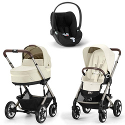 Cybex Talos S Lux Seashell Beige wózek 3w1 z fotelikiem Cybex Cloud T i-Size PLUS