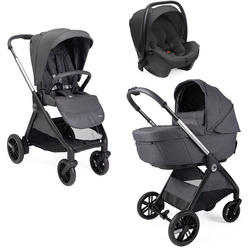 Chicco Bellagio Black Satin wózek 3w1 zestaw z fotelikiem Chicco Kory Plus