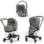 Cybex Mios Mirage Grey zestaw 3w1 z fotelikiem Cloud T Plus