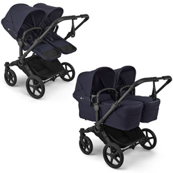 Bugaboo Donkey 6 Twin Black/Deep Indigo wózek 2w1 dla bliźniąt