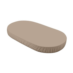 Waldin Prześcieradło z bawełny organicznej 123x73 do łóżeczka owalnego 7w1 Taupe