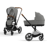 Cybex Priam 4.0 Chrome Brown Mountain Blue wózek 2w1 głęboko-spacerowy