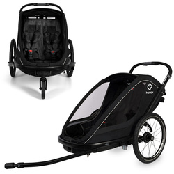 Hamax Breeze Black Podwójna przyczepka rowerowa 