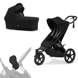 Cybex Avi Spin Moon Black zestaw 2w1 z Gondolą S i adapterami do gondoli