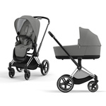 Cybex Priam 4.0 Chrome Black Soho Grey wózek 2w1 głęboko-spacerowy