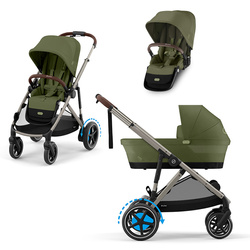Cybex e-Gazelle S Moss Green zestaw 3w1 z dodatkowym siedziskiem
