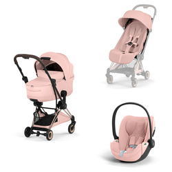 Cybex Coya 2 Style Rosegold Peach Pink zestaw 3w1 z fotelikiem Cloud T i-Size
