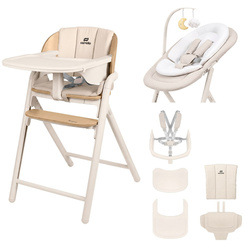 Carrello Tenero CRL-9507 Olympus Beige Wooden krzesełko do karmienia