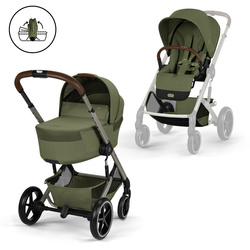 Cybex Balios S Lux 2026 ze składaną gondolą Moss Green wózek 2w1 głęboko-spacerowy