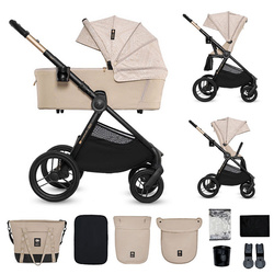 Kinderkraft Nea 2 Bizuu Whisper Dune wózek 2w1 głęboko-spacerowy