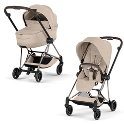 Cybex Mios 4.0 Style Champagne Gold Cozy Beige wózek 2w1 głęboko-spacerowy