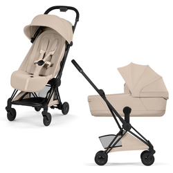 Cybex Coya 2 Style Matt Black Cozy Beige wózek 2w1 głęboko-spacerowy
