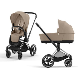 Cybex Priam 4.0 Chrome Black Cozy Beige wózek 2w1 głęboko-spacerowy
