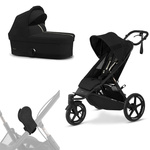 Cybex Avi Spin Moon Black zestaw 2w1 z Gondolą S i adapterami do gondoli