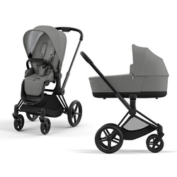 Cybex Priam 4.0 Matt Black Soho Grey wózek 2w1 głęboko-spacerowy