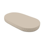 Waldin Prześcieradło z bawełny organicznej 123x73 do łóżeczka owalnego 7w1 Dark Beige